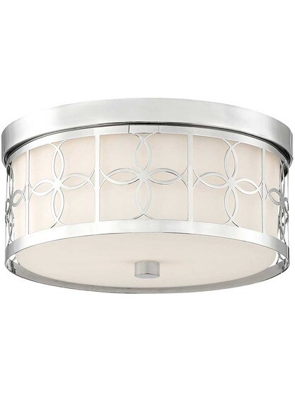 Anniversary 2 Light Ceiling Mount in Polished Nickel.